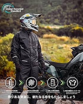Amazon | [RIDEIRON] レインコート バイク カッパ メンズ 自転車